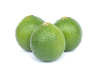 Citrus lime fruit isolated on white background