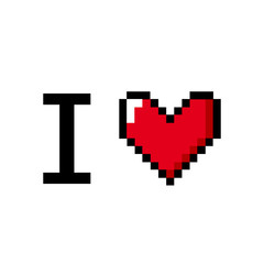 Pixel art i love you