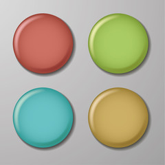 Blank color badges buttons