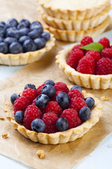 Tartlets with forest fruit