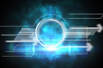 Blue and black technology dial design