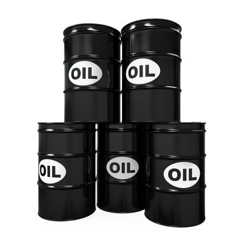 Oil Barrels Isolated