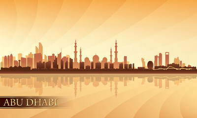 Obraz premium Abu Dhabi city skyline silhouette background