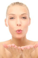 Obraz premium Frau im Badezimmer