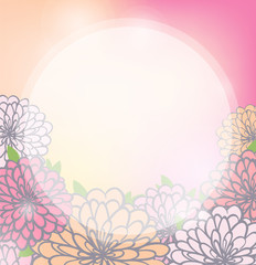 shine floral background with chrysanthemum