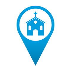 Icono localizacion simbolo iglesia