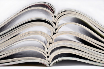 Stack of old magazines