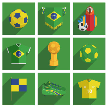 brazil soccer icons