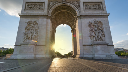 Fototapeta na wymiar Arch of Triumph in Paris, France.