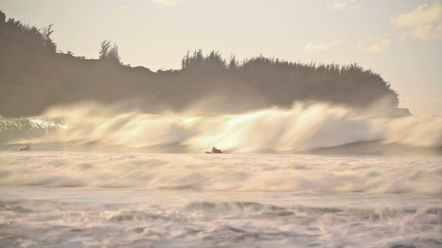 Beach Time Lapse Surfers