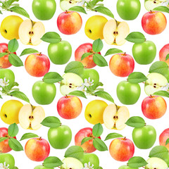 Seamless pattern of apples