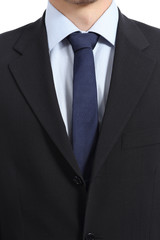 Close up of a businessman suit and necktie
