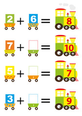math trains for kids - vectors