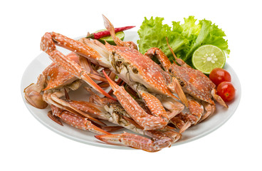 Boiled blue crab