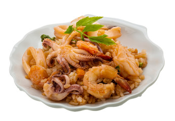 Rice with seafood