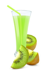 Fototapeta na wymiar fresh kiwi juice
