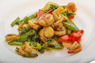 Seafood with vegetables