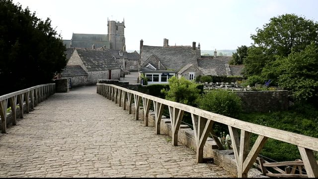 View looking away from Corfe Castle Dorset England