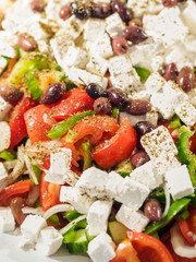 Fresh Greek salad at the restaurant