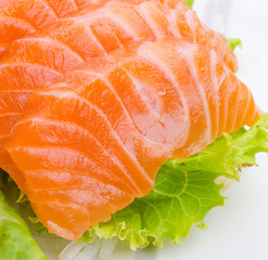 Salmon sashimi