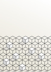 abstract gray background with hexagonal cubes