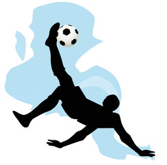 Fototapeta na wymiar silhouette di calciatore
