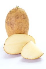 Naklejka na ściany i meble close - up small new and fresh raw potato