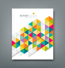 Cover report abstract colorful geometric template