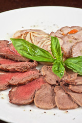 Closeup meat cuts