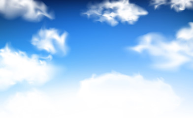 Obraz premium Blue sky with clouds.