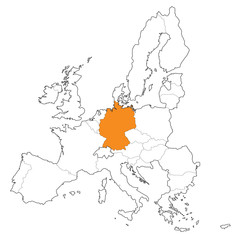 vector europe borders and germany