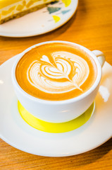 Latte art coffee