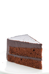 Cake chocolate isolated on white background