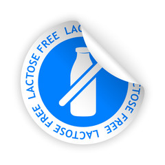 vector lactose free bent sticker