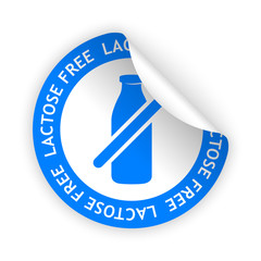 vector lactose free bent sticker