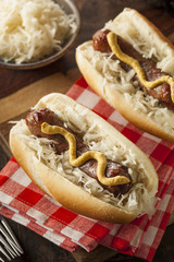Homemade Bratwurst with Sauerkraut