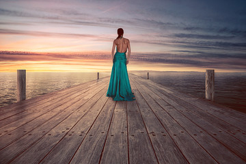 Woman on a Jetty