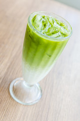 Iced green tea latte