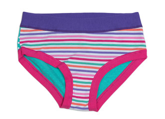 Women's striped panties in a colored bar