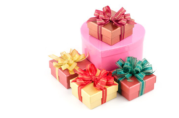 Gift box isolated white background