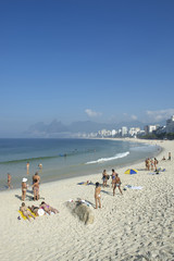 Fototapeta na wymiar Arpoador Ipanema Beach Rio de Janeiro Brazil Skyline