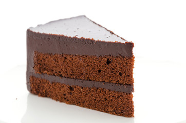 Cake chocolate isolated on white background