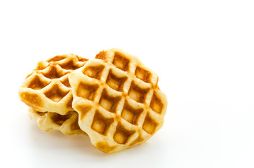 Waffle isolated on white background
