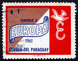 Postage stamp Paraguay 1961 Europa Symbol, Peace