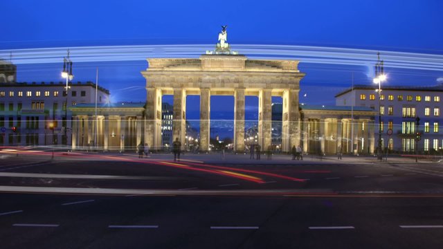 Zeitraffer Brandenburger Tor, Berlin