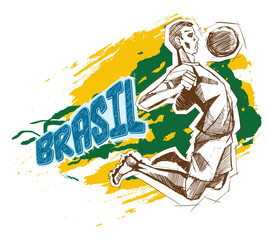Fototapeta premium Brasil sign for T-Shirts