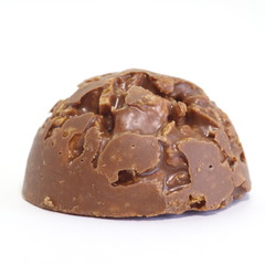 Sweet appetizer chocolate cookies on a white background