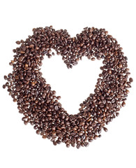 Heart of the coffee beans