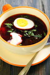 Beet soup.