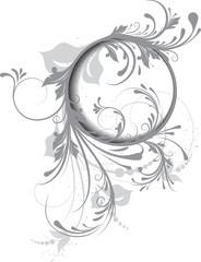 Abstract floral background with 3D floral effect banner